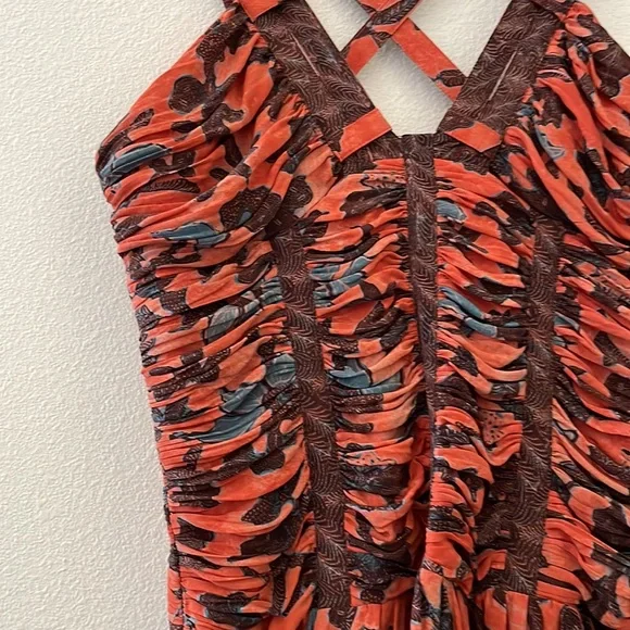 Anya open-back ruched floral-print silk-crepe maxi dress - Picture 7 of 12